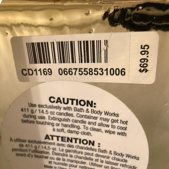 NEW Bath & Body Works Gold Skull Clock Pedestal 3-Wick Candle Holder Decor - Picture 9 of 10